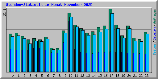Stunden-Statistik im Monat November 2025